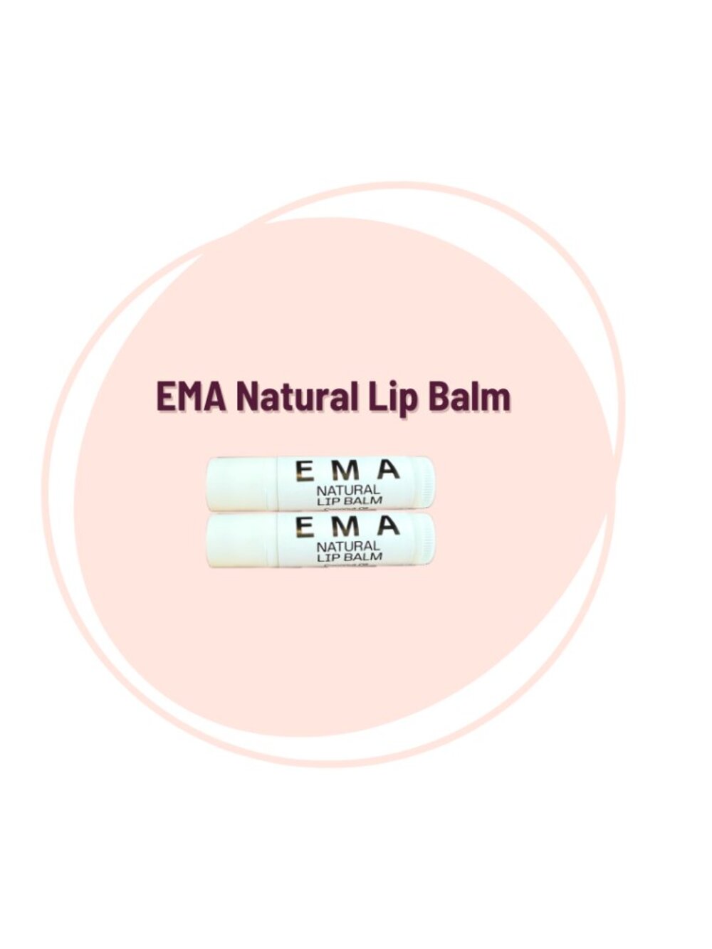 EMA Natural Lip Balm Tube | Handmade Lip Balm for Sensitive Lips